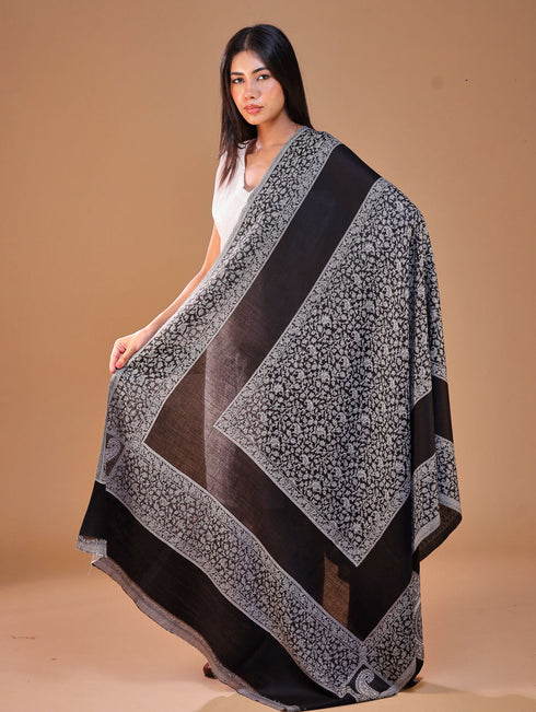 Women's Jamawar Wool Shawl